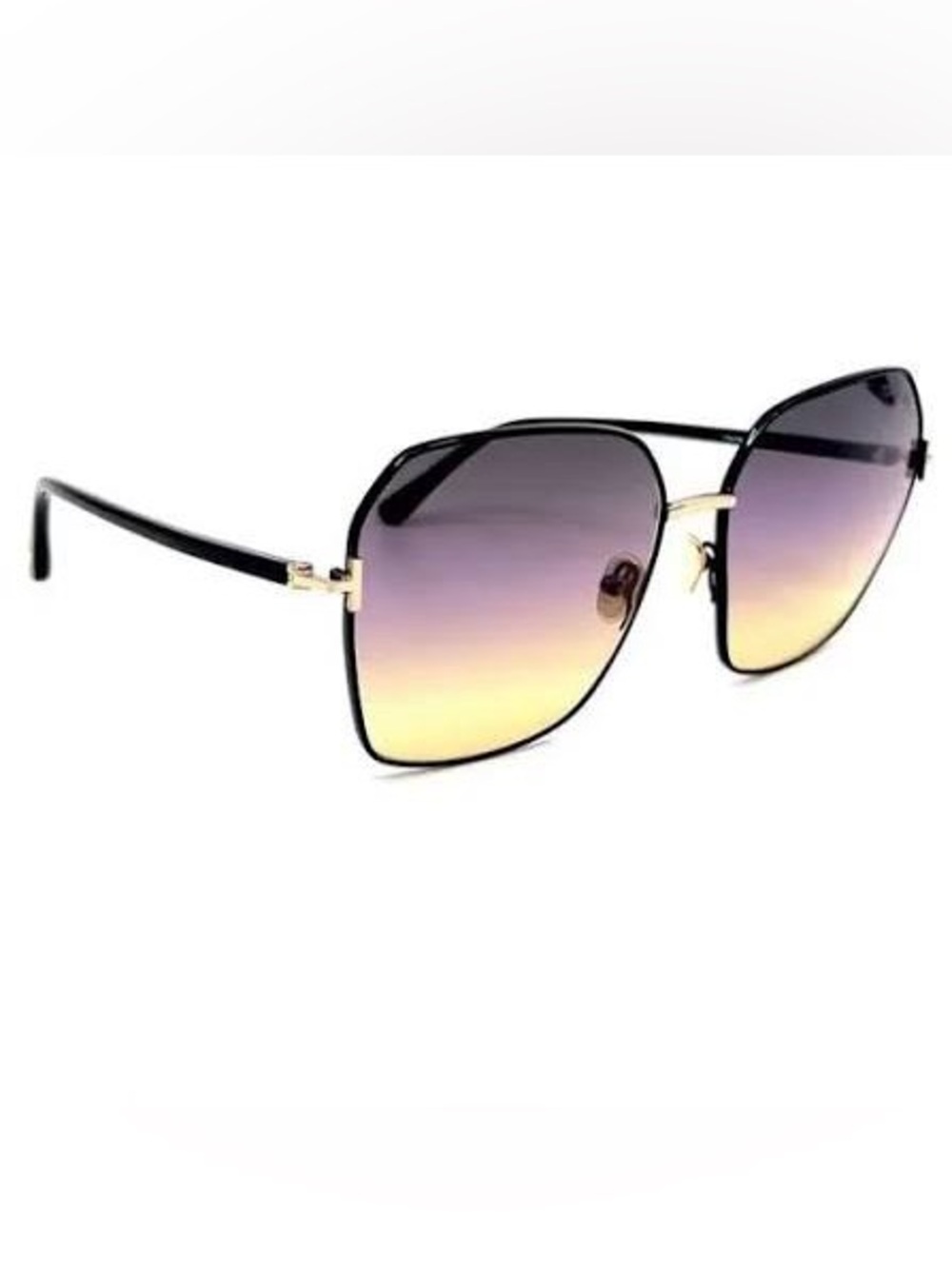 Tom Ford claudia-02  TF839 01B Gradient Oversized Square Metal Sunglasses